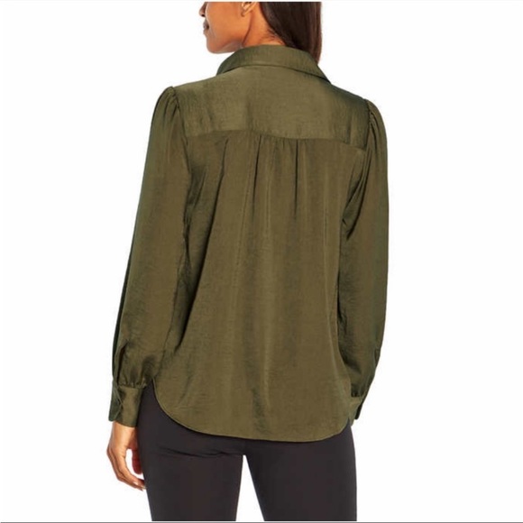 Banana Republic Ladies Women Satin Pullover, Green ( Olive ) - Picture 8 of 8